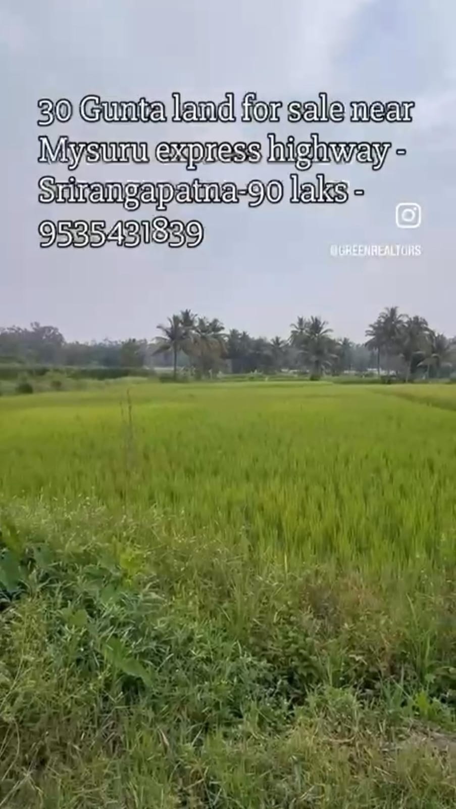 *Property ID – 5113*  🌿 *30 Gunta General Property for Sale – Near  Srirangapatna - Bengaluru–Mysuru Highway 